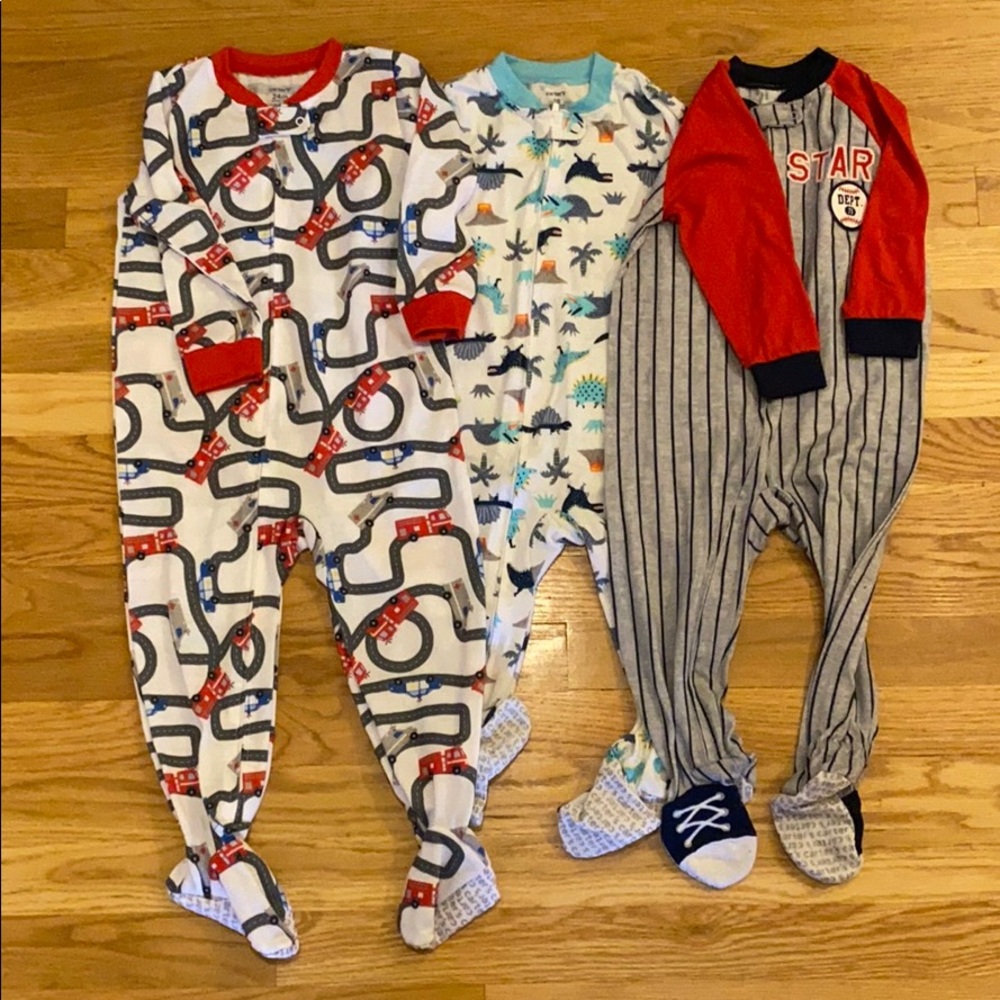 Set of 3 Carter one piece PJs